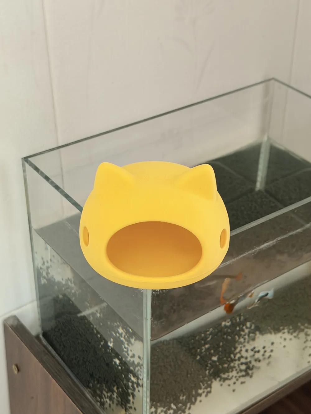 Small Cat Shape Fish Aquarium Hideout